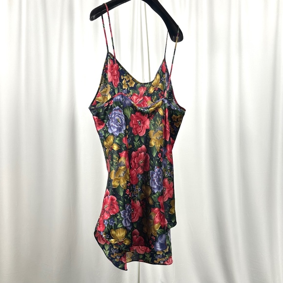 Vintage 90s Floral Slip Dress Linda for Eaton Spaghetti Straps - Picture 8 of 13
